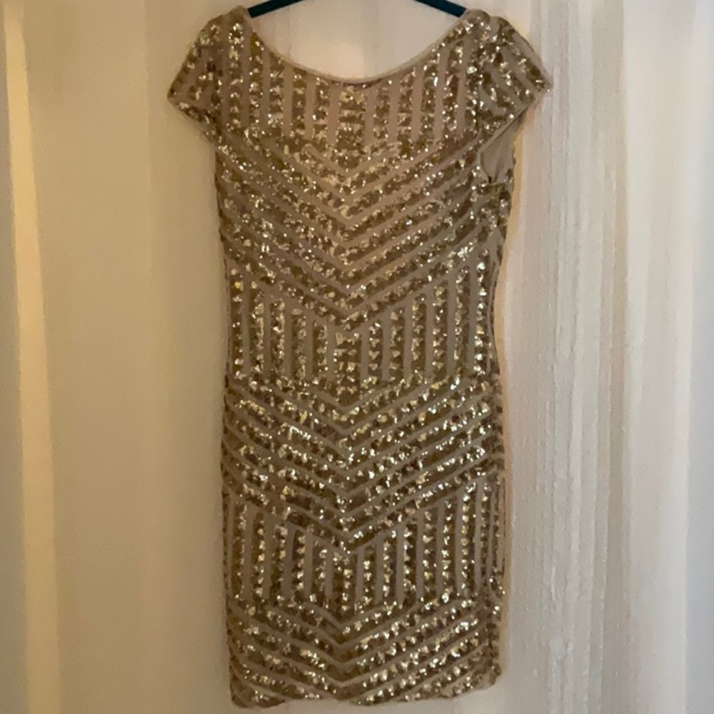 Gold sequin minidress